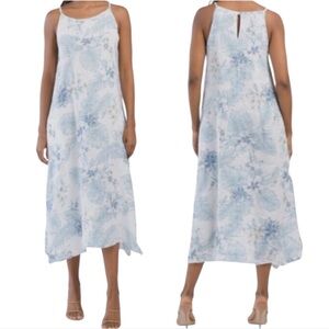 NWT LUNGO L’ARNO Women’s Sleeveless Linen Floral Maxi Dress